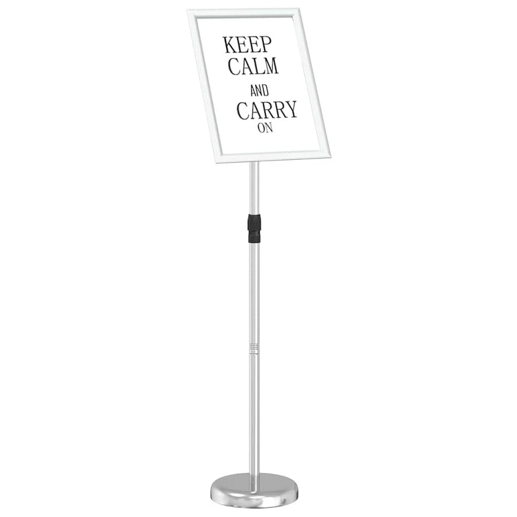 Vidaxl beurs displays zilver 30 x 25 x 128 cm aluminium