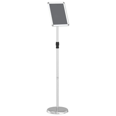 Vidaxl beurs displays zilver 25 x 25 x 125 cm aluminium