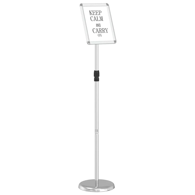 Vidaxl beurs displays zilver 25 x 25 x 125 cm aluminium