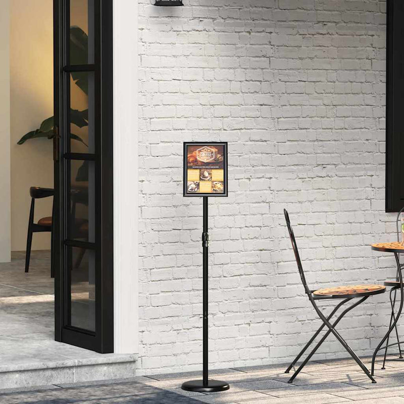 Vidaxl beurs displays zwart 25 x 25 x 125 cm aluminium