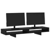 Vidaxl monitor stand met plank zwart 100 x 27 x 15 cm bewerkt hout