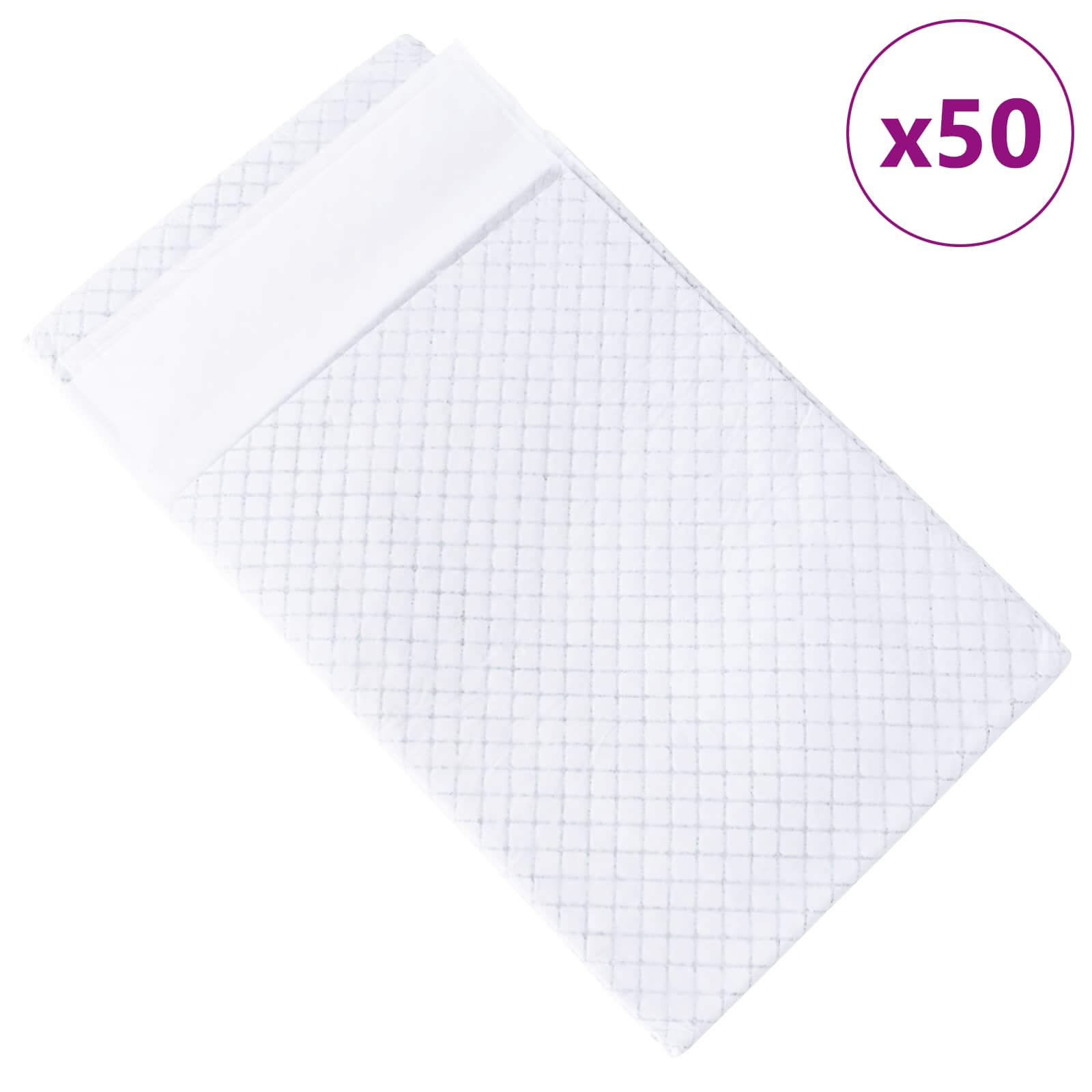 Vidaxl niet-geweven stof huisdier trainingspad 50 pcs 120 x 80 cm