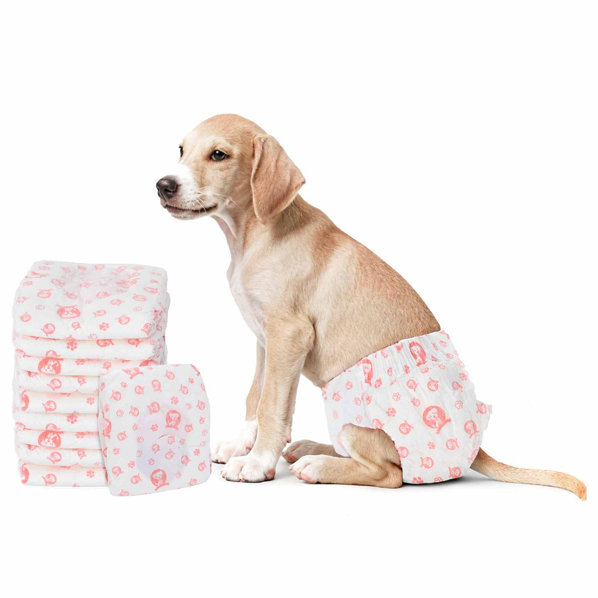 Vidaxl wegwerpdoggyluier voor teefjes 30 pcs wit s
