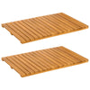 Vidaxl badmat effen bruin 60 x 40 cm hout
