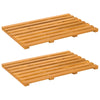 Vidaxl badmat effen bruin 100 x 53 cm hout