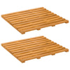 Vidaxl badmat effen bruin 100 x 53 cm hout