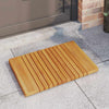Vidaxl badmat effen bruin 59 x 40 cm hout