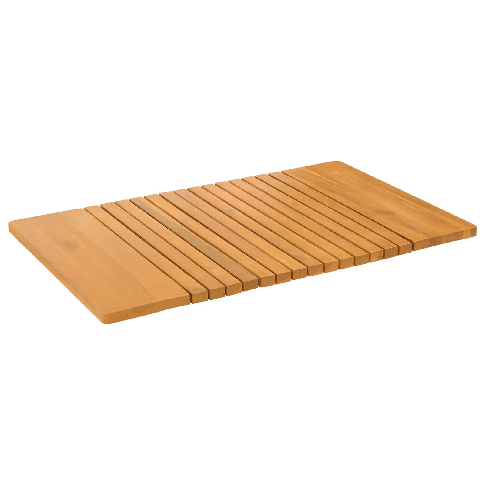 Vidaxl badmat effen bruin 59 x 40 cm hout