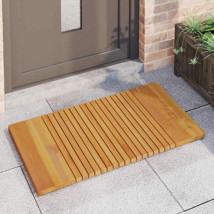 Vidaxl badmat effen bruin 100 x 55 cm hout