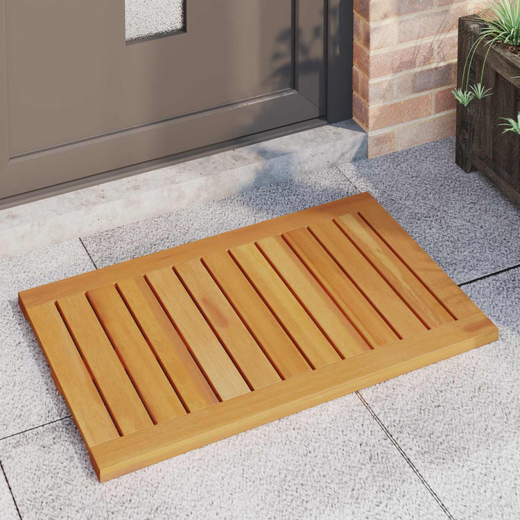 Vidaxl badmat effen bruin 80 x 50 cm hout