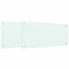 Vidaxl keuken spatscherm 2 pcs wit 90 x 40 cm gehard glas