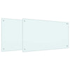 Vidaxl keuken spatscherm 2 pcs wit 90 x 50 cm gehard glas
