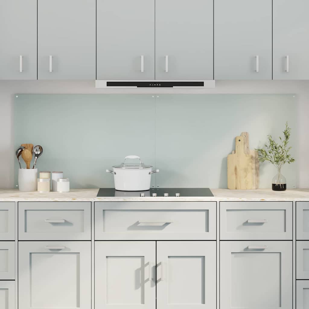 Vidaxl keukenachterwand 2 st wit 90 x 60 cm gehard glas