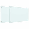 Vidaxl keuken spatscherm 2 pcs wit 90 x 60 cm gehard glas