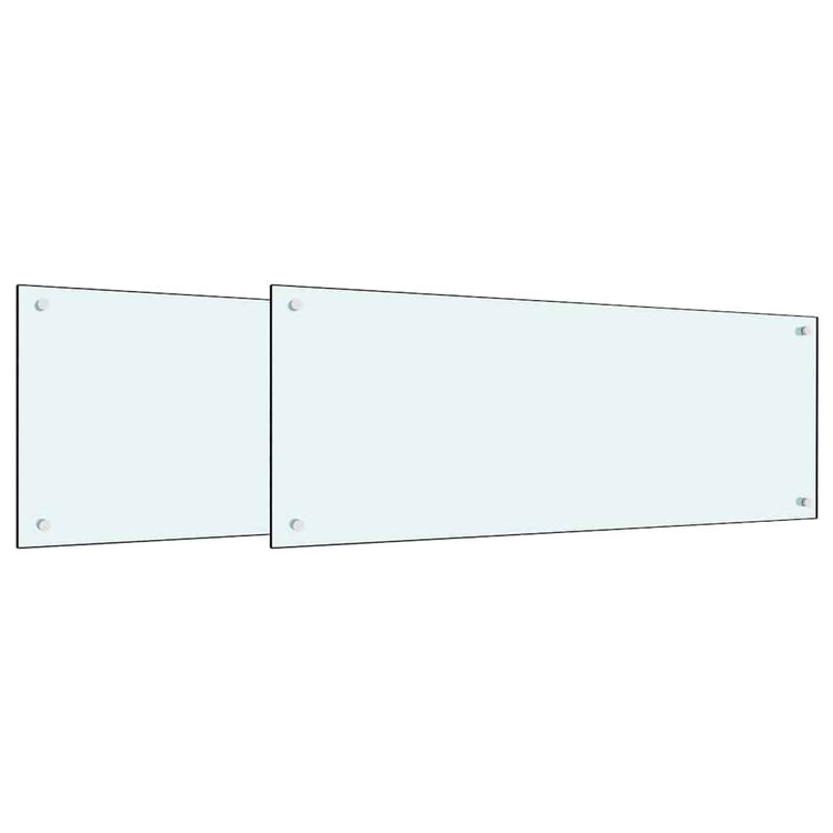 Vidaxl keukenachterwand 2 st wit 100 x 40 cm gehard glas