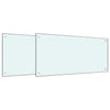 Vidaxl keuken spatscherm 2 pcs wit 100 x 50 cm gehard glas