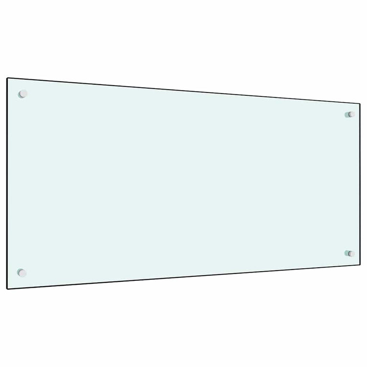 Vidaxl keukenachterwand 2 st wit 100 x 50 cm gehard glas