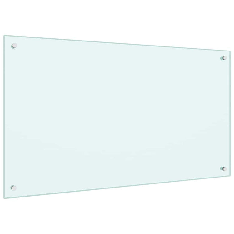 Vidaxl keukenachterwand 2 st wit 100 x 60 cm gehard glas