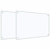 Vidaxl keuken spatscherm 2 pcs doorzichtig 90 x 60 cm gehard glas