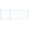 Vidaxl keuken spatscherm 2 pcs doorzichtig 100 x 40 cm gehard glas