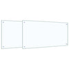 Vidaxl keuken spatscherm 2 pcs doorzichtig 100 x 50 cm gehard glas