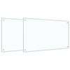 Vidaxl keuken spatscherm 2 pcs doorzichtig 100 x 60 cm gehard glas