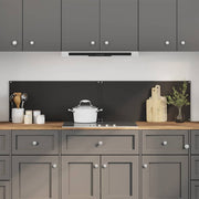 Vidaxl keukenachterwand 2 st zwart 90 x 40 cm gehard glas - afbeelding 1