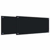 Vidaxl keuken spatscherm 2 pcs zwart 90 x 40 cm gehard glas