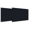 Vidaxl keuken spatscherm 2 pcs zwart 90 x 50 cm gehard glas