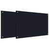 Vidaxl keuken spatscherm 2 pcs zwart 90 x 60 cm gehard glas