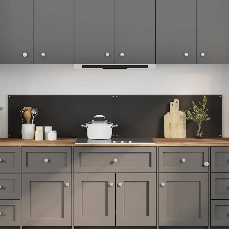 Vidaxl keuken spatscherm 2 pcs zwart 100 x 40 cm gehard glas