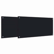 Vidaxl keukenachterwand 2 st zwart 100 x 50 cm gehard glas - afbeelding 2