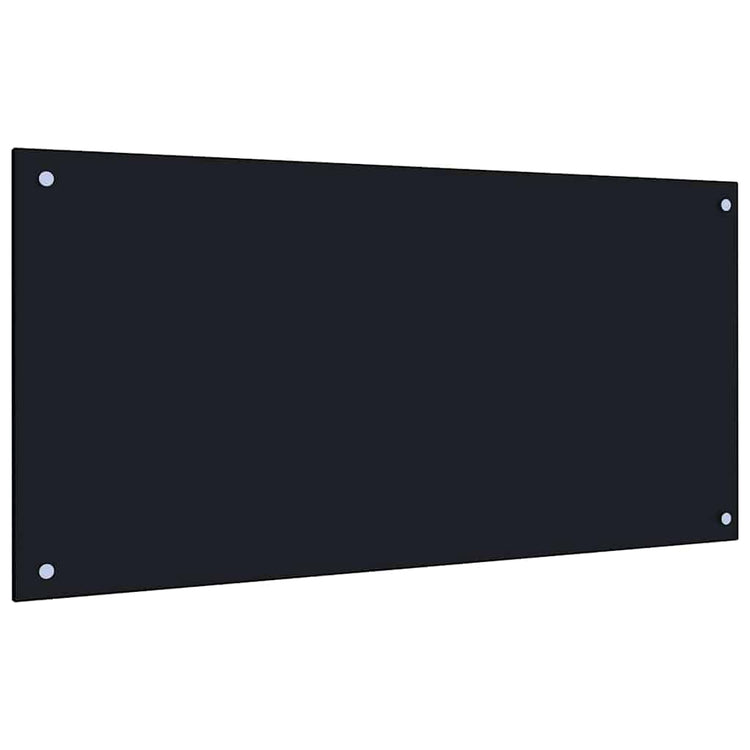 Vidaxl keukenachterwand 2 st zwart 100 x 50 cm gehard glas
