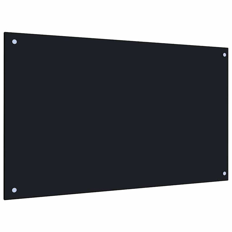 Vidaxl keukenachterwand 2 st zwart 100 x 60 cm gehard glas