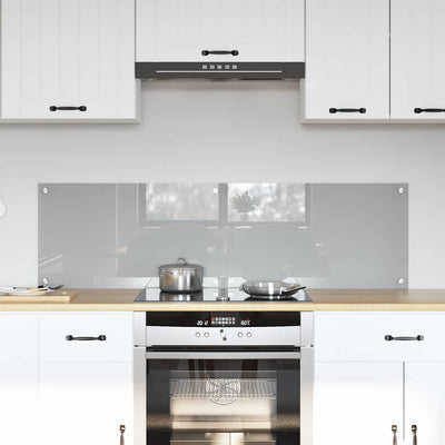 Vidaxl keuken spatscherm 2 pcs lichtgrijs 70 x 40 cm gehard glas