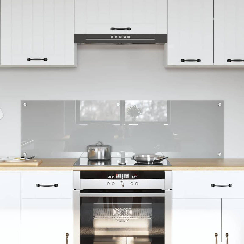 Vidaxl keuken spatscherm 2 pcs lichtgrijs 70 x 40 cm gehard glas