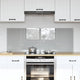 Vidaxl keukenachterwand 2 st lichtgrijs 70 x 50 cm gehard glas