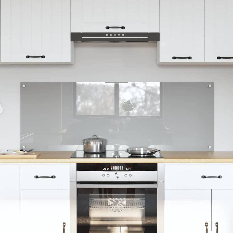 Vidaxl keuken spatscherm 2 pcs lichtgrijs 70 x 50 cm gehard glas