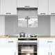 Vidaxl keukenachterwand 2 st lichtgrijs 70 x 60 cm gehard glas