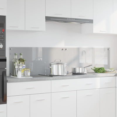 Vidaxl keuken spatscherm 2 pcs lichtgrijs 90 x 40 cm gehard glas
