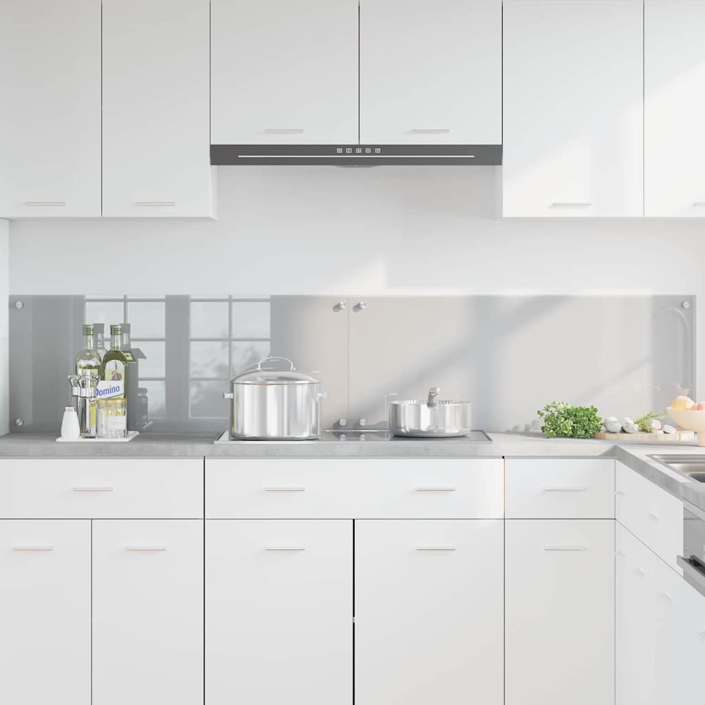 Vidaxl keuken spatscherm 2 pcs lichtgrijs 100 x 40 cm gehard glas