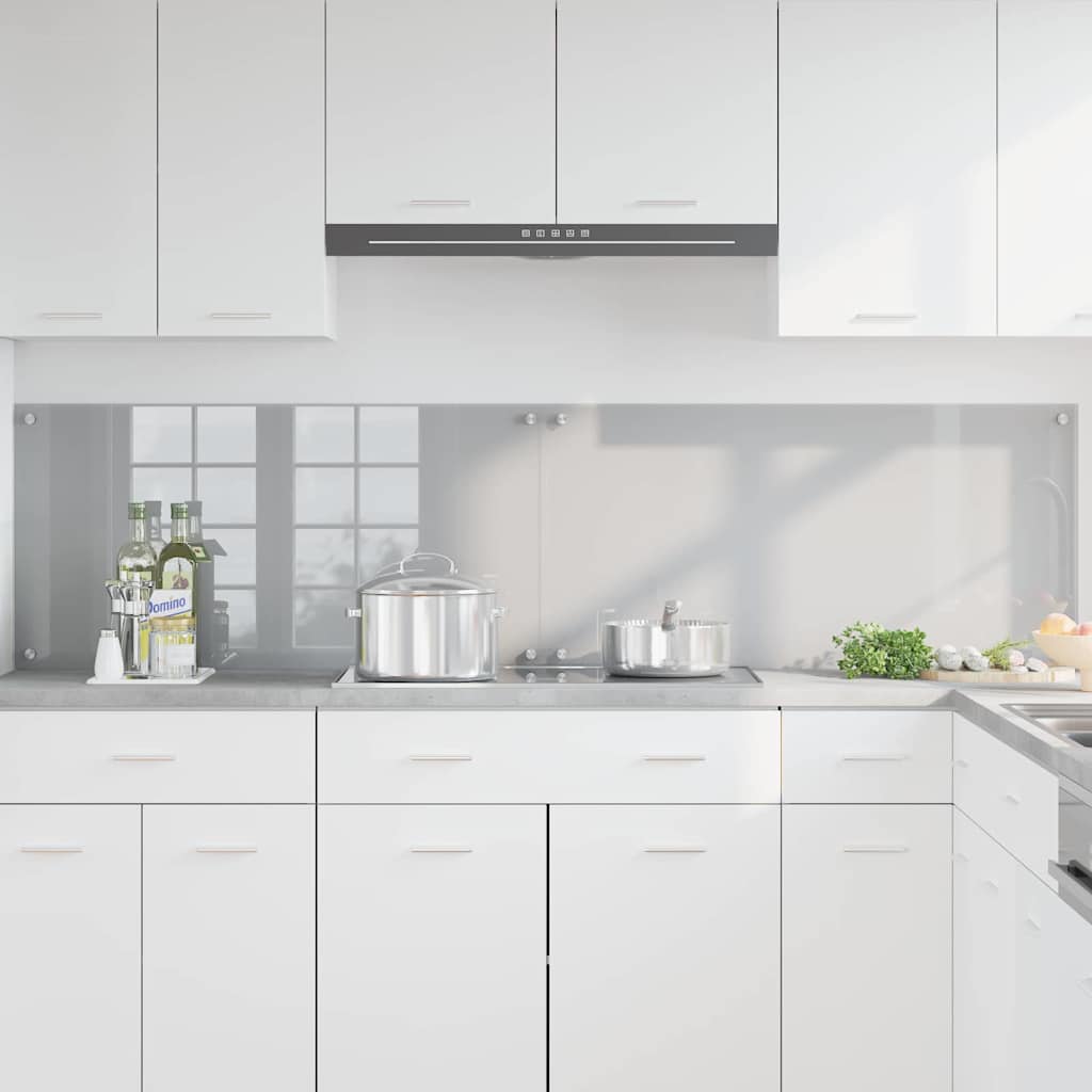 Vidaxl keuken spatscherm 2 pcs lichtgrijs 100 x 50 cm gehard glas