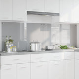 Vidaxl keukenachterwand 2 st lichtgrijs 100 x 60 cm gehard glas - afbeelding 1