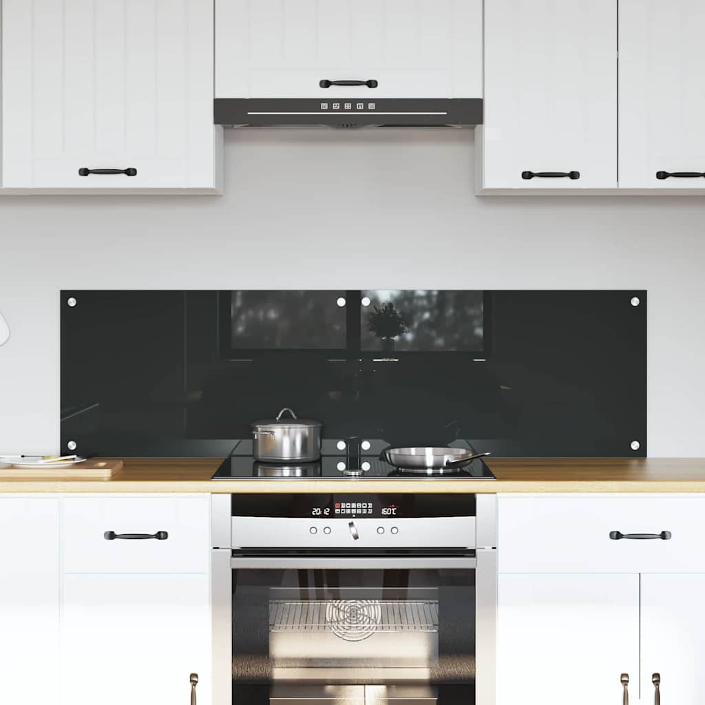 Vidaxl keukenachterwand 2 st donkergrijs 70 x 40 cm gehard glas