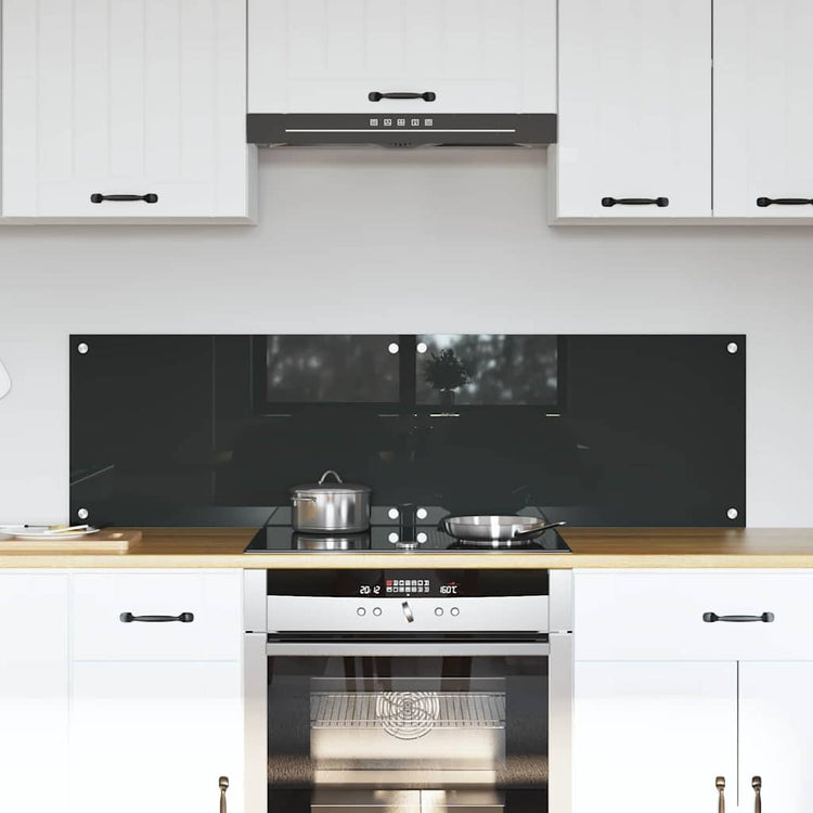 Vidaxl keukenachterwand 2 st donkergrijs 70 x 40 cm gehard glas