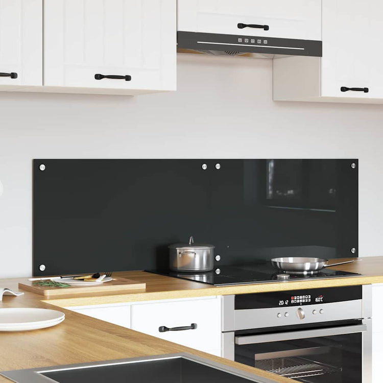 Vidaxl keukenachterwand 2 st donkergrijs 70 x 40 cm gehard glas