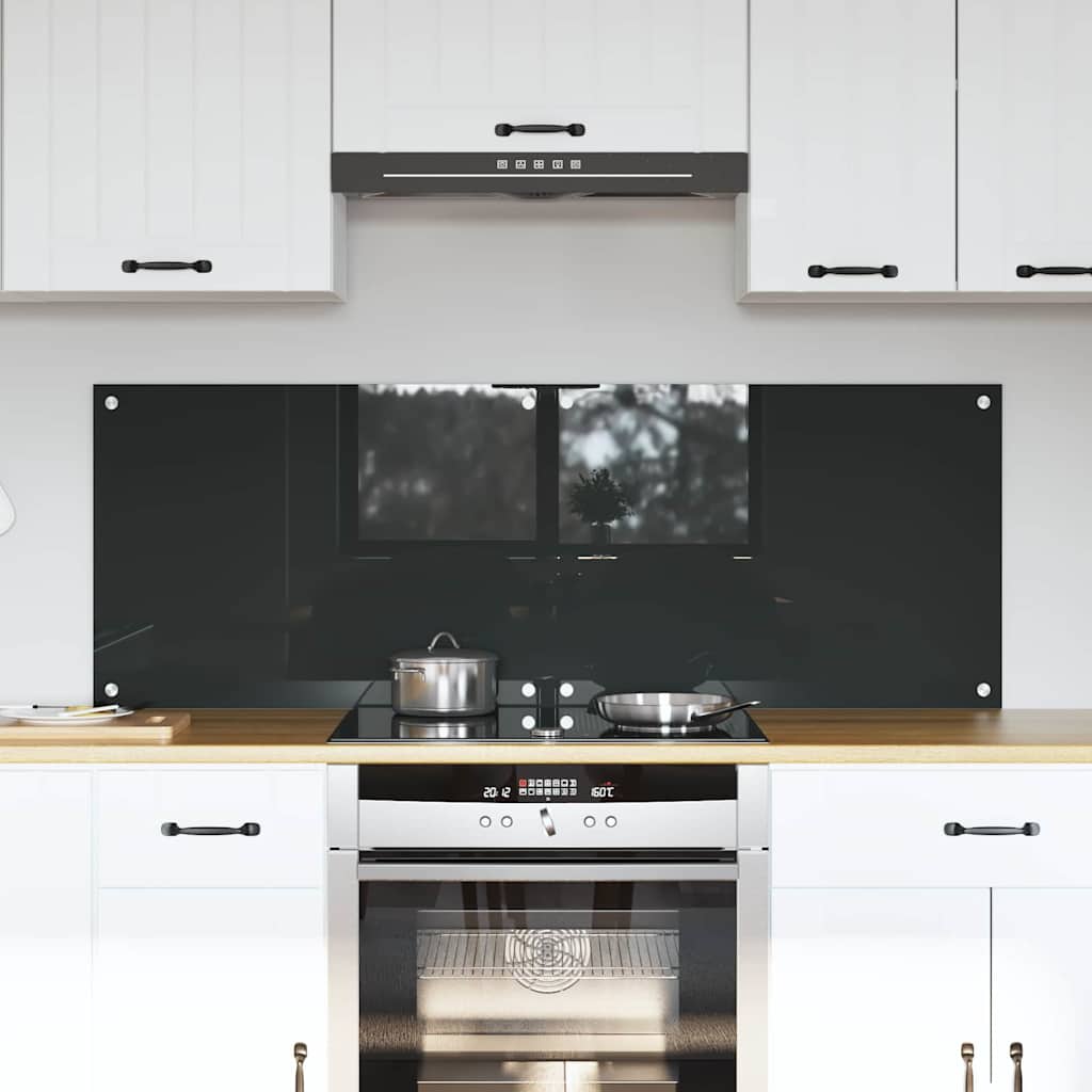 Vidaxl keukenachterwand 2 st donkergrijs 70 x 50 cm gehard glas