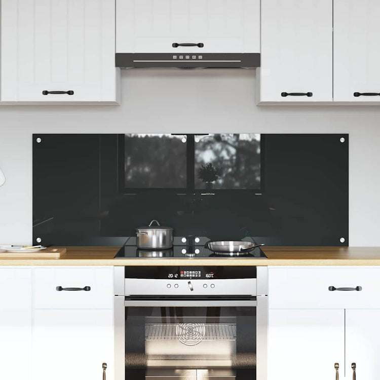 Vidaxl keukenachterwand 2 st donkergrijs 70 x 50 cm gehard glas