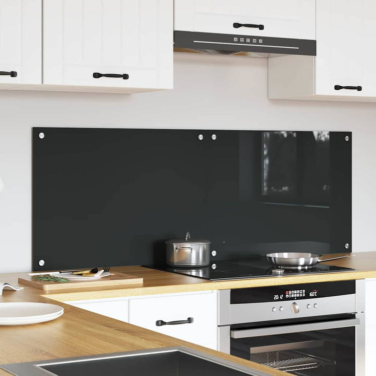 Vidaxl keukenachterwand 2 st donkergrijs 70 x 50 cm gehard glas