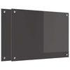 Vidaxl keuken spatscherm 2 pcs donkergrijs 70 x 50 cm gehard glas